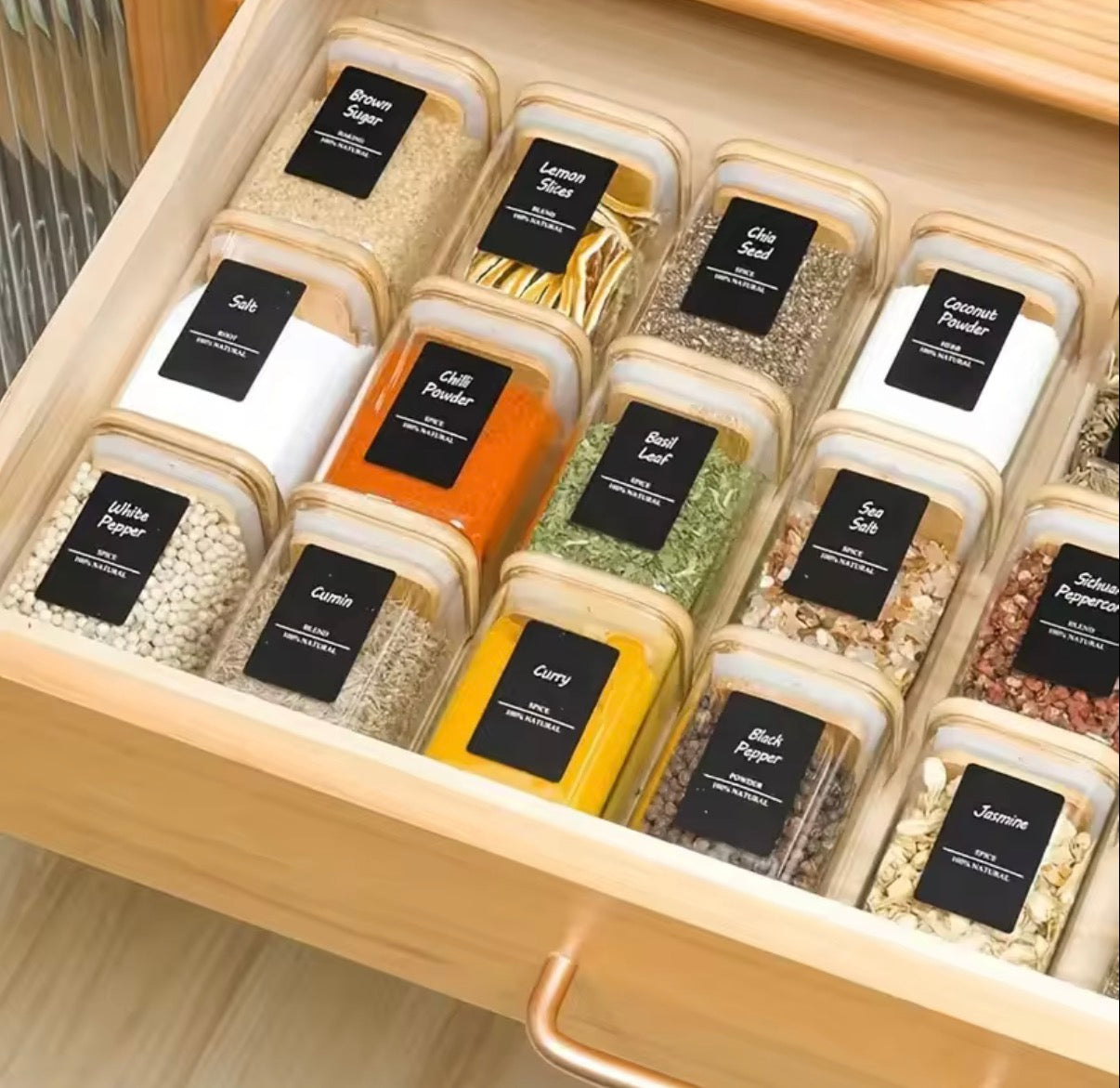 Modern 4-Pack 280ML Glass Pantry Storage Containers with Lids