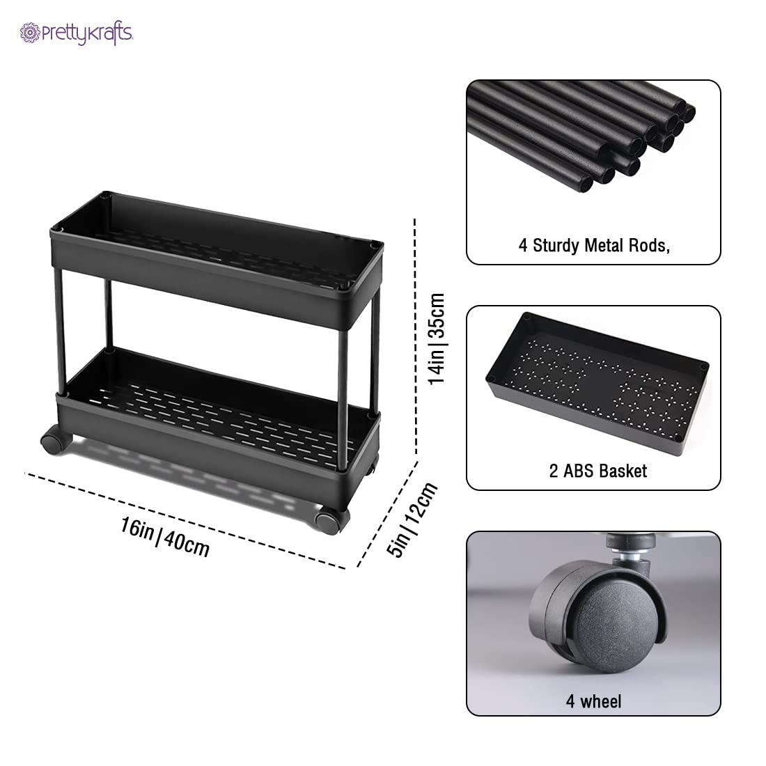 2 Tier Multipurpose Plastic Storage Organizer