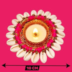 Cowrie Shell Design Tealight Holder Pack of 2