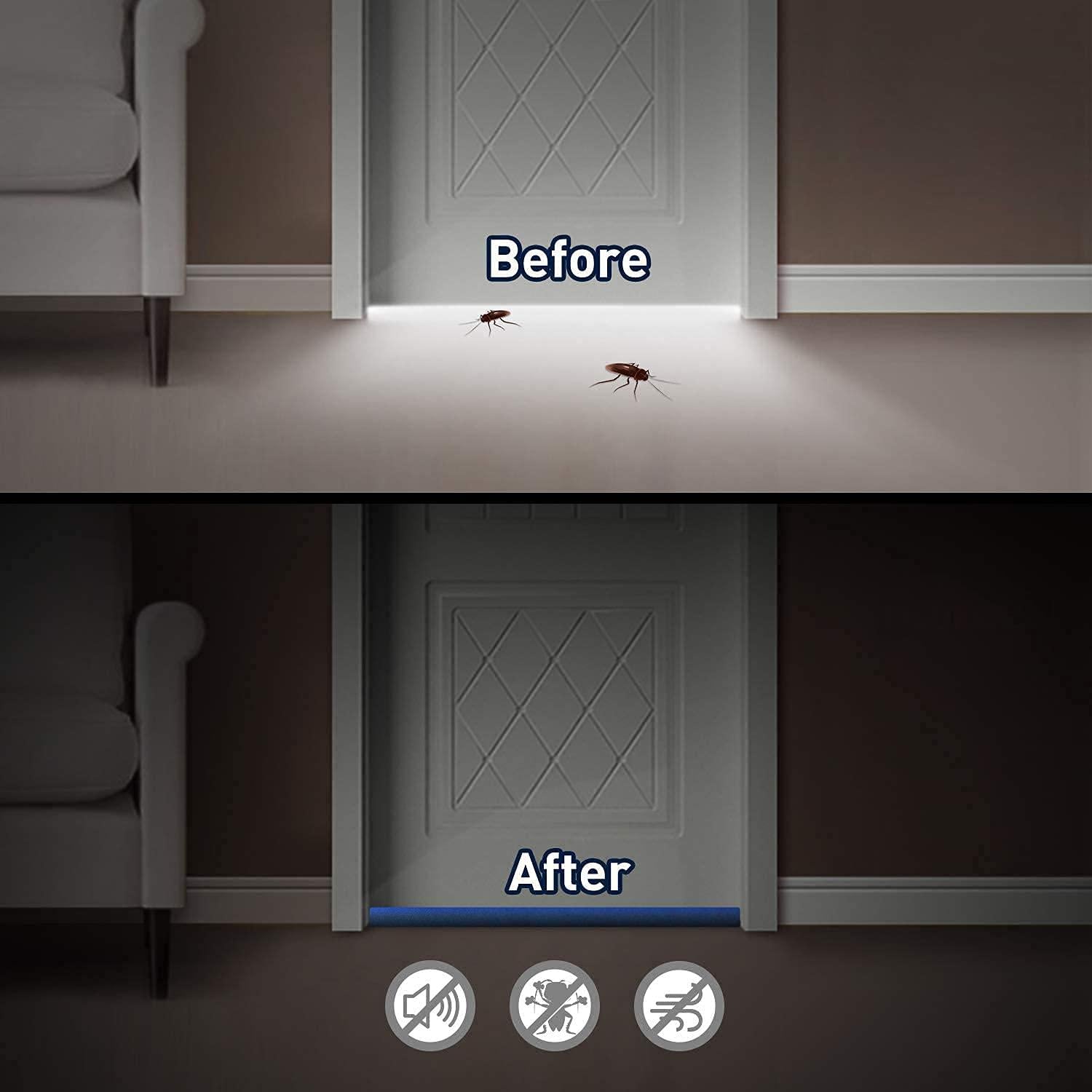 Door Gap Sealer Protector Waterproof - Brown (Pack Of 2)