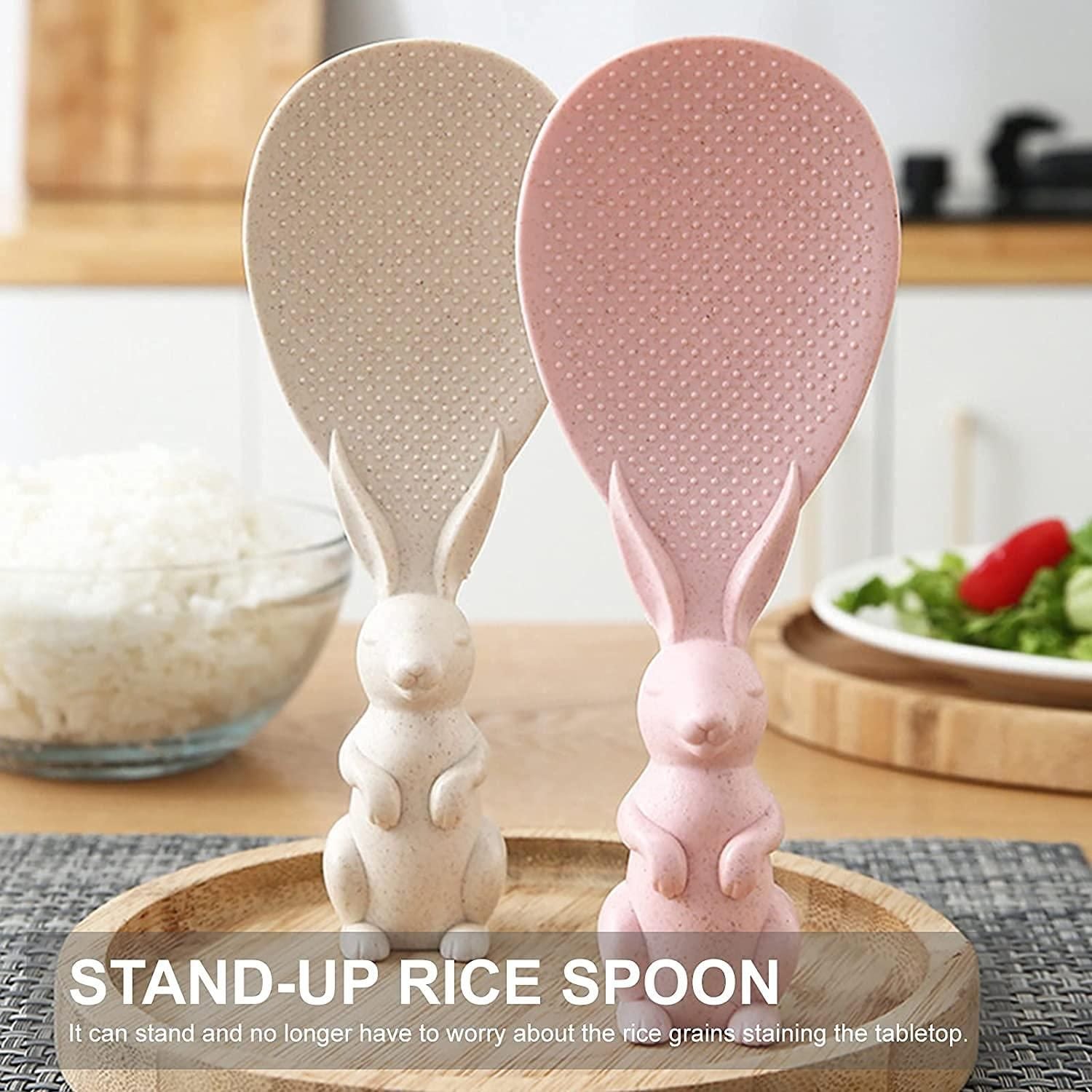 Rabbit Standing Non-Stick  Rice Spoon (Pack of 2)