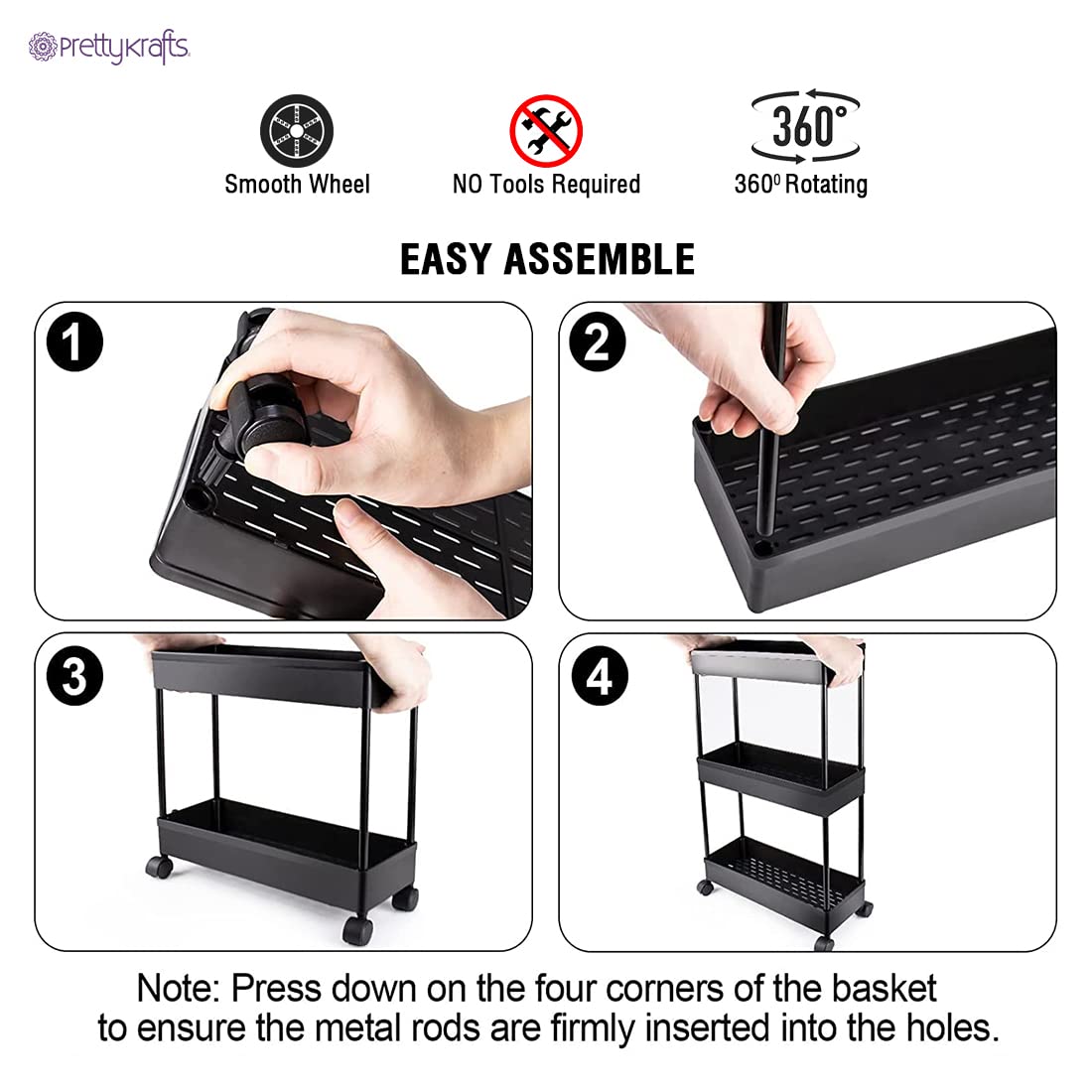 2 Tier Multipurpose Plastic Storage Organizer