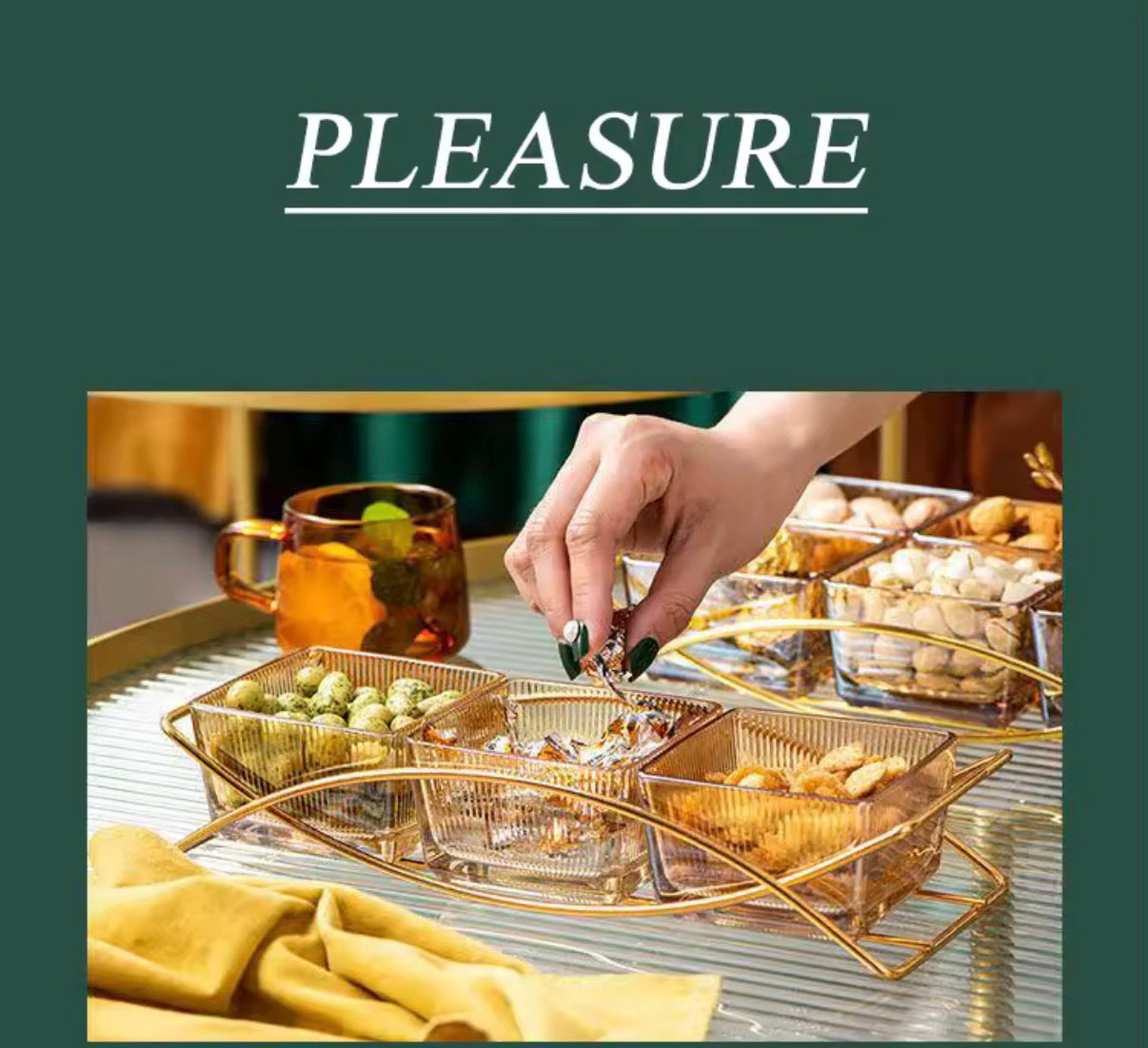 Crystal Glass Fruit Tray