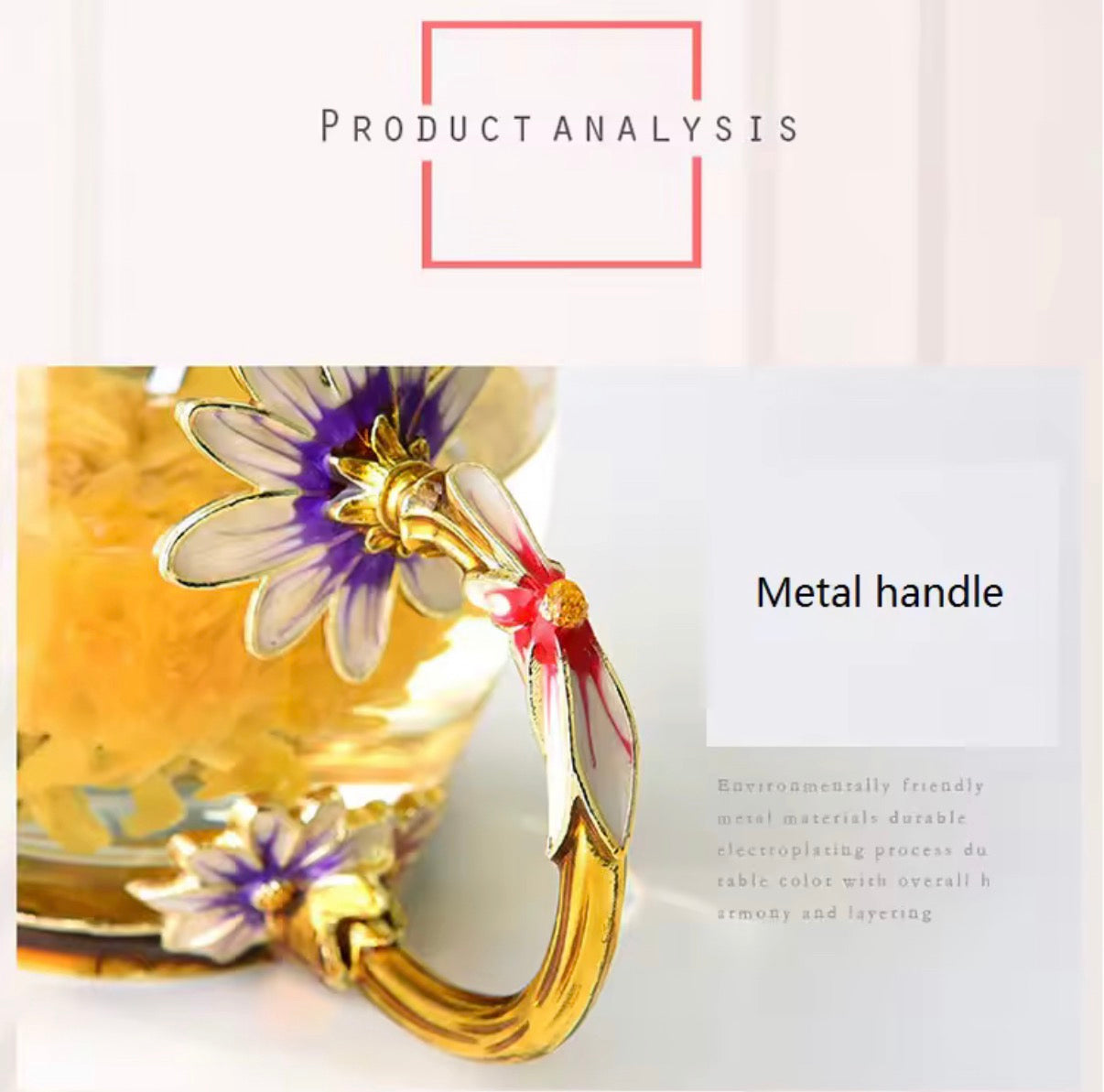 Creative Heat Resistant Crystal Glass Mug With Spoon And Lid