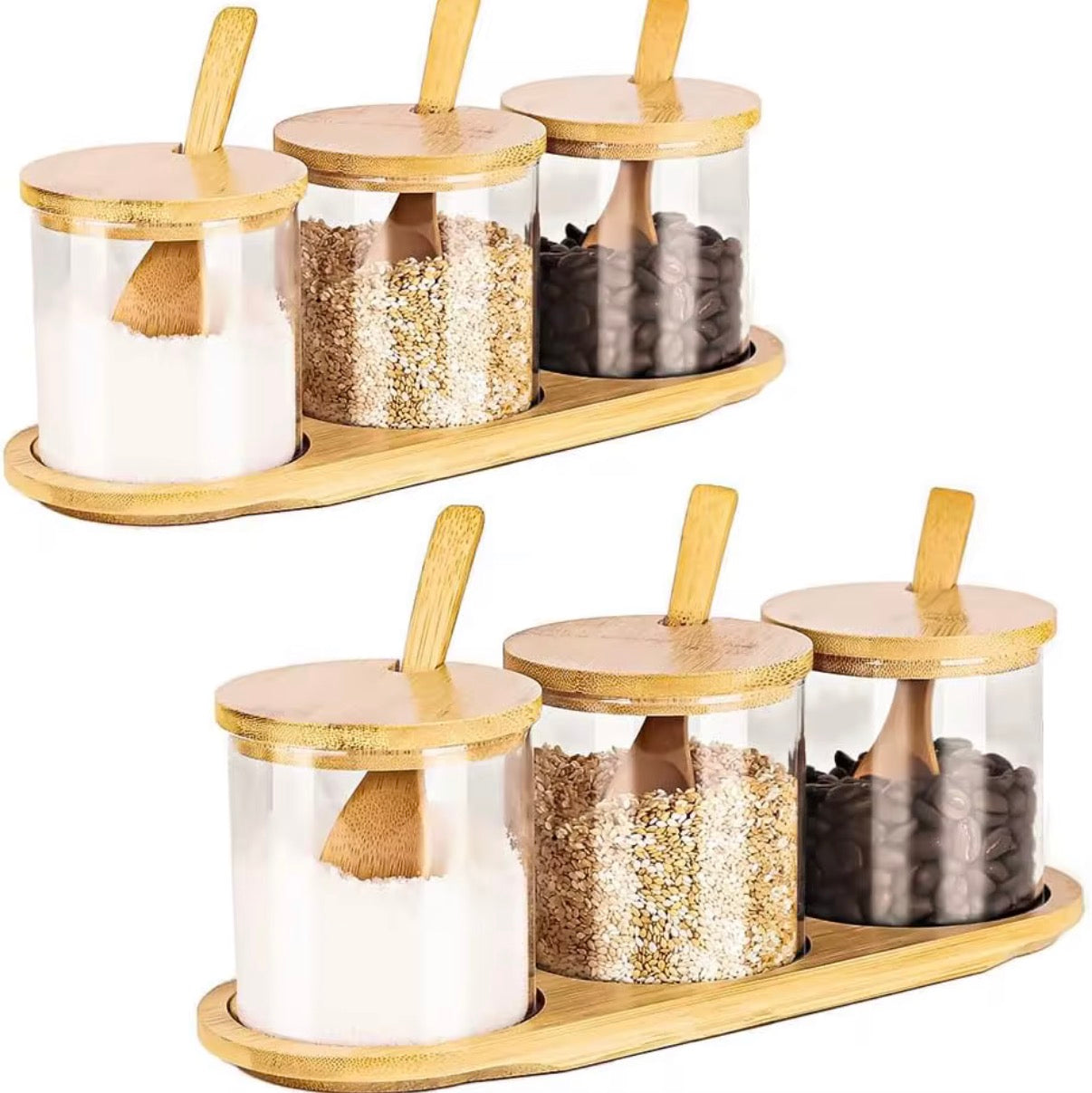 300ml Mason Jar Set with Bamboo Tray
