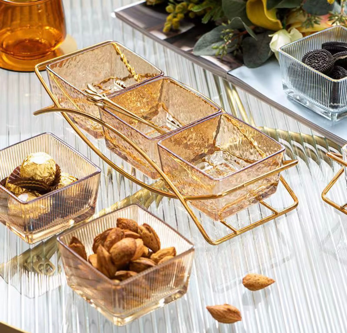 Crystal Glass Fruit Tray