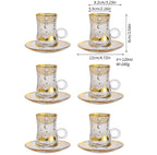 Transparent Glass with Creative Embossed Flower Design