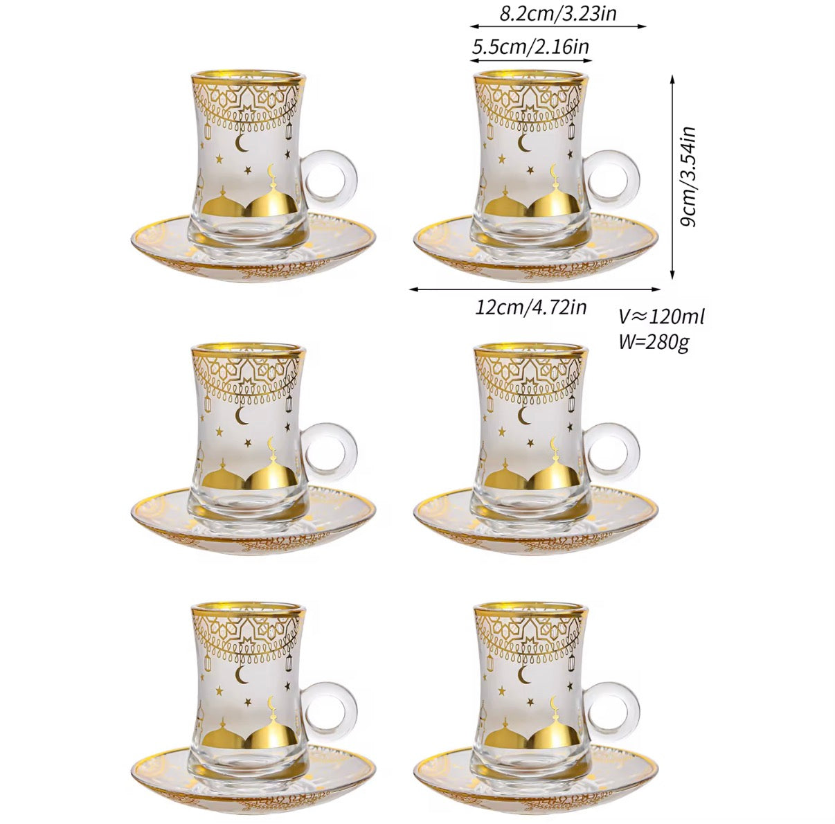 Transparent Glass with Creative Embossed Flower Design
