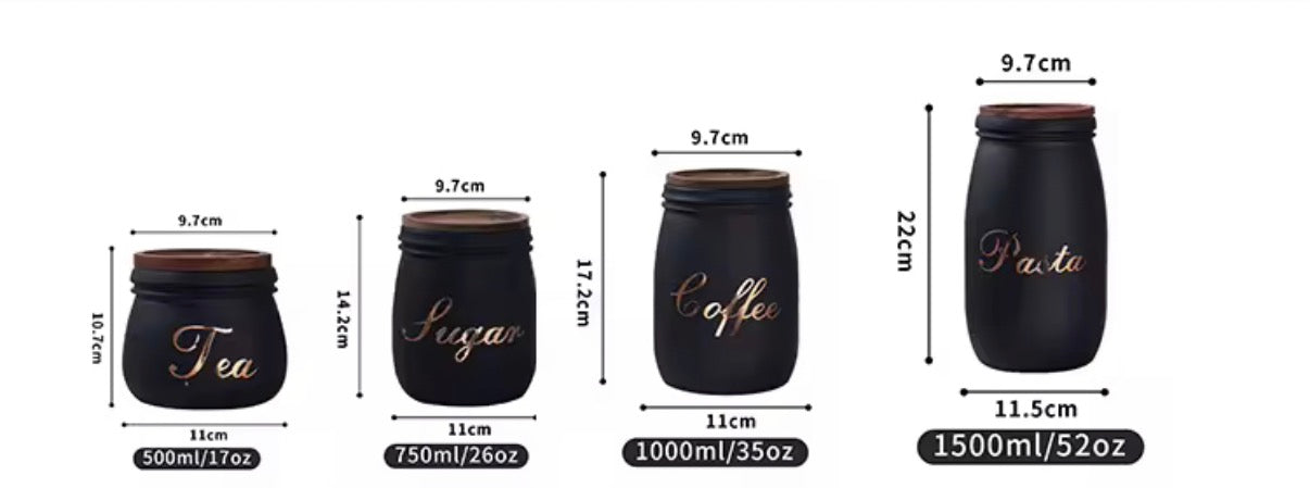 Kitchen Glass canister Set
