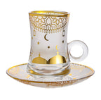 Transparent Glass with Creative Embossed Flower Design