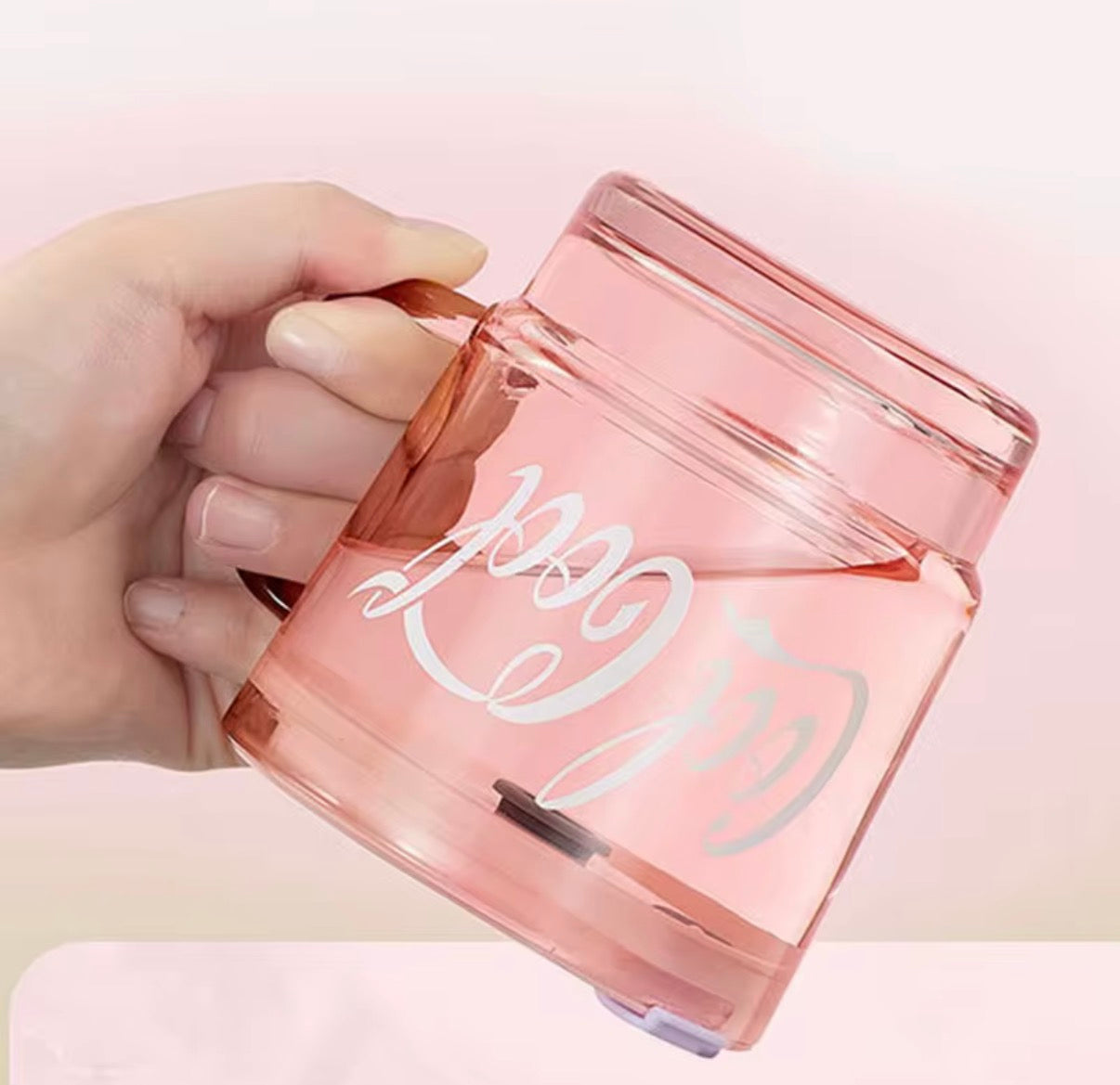 Glass Tumbler with straw
