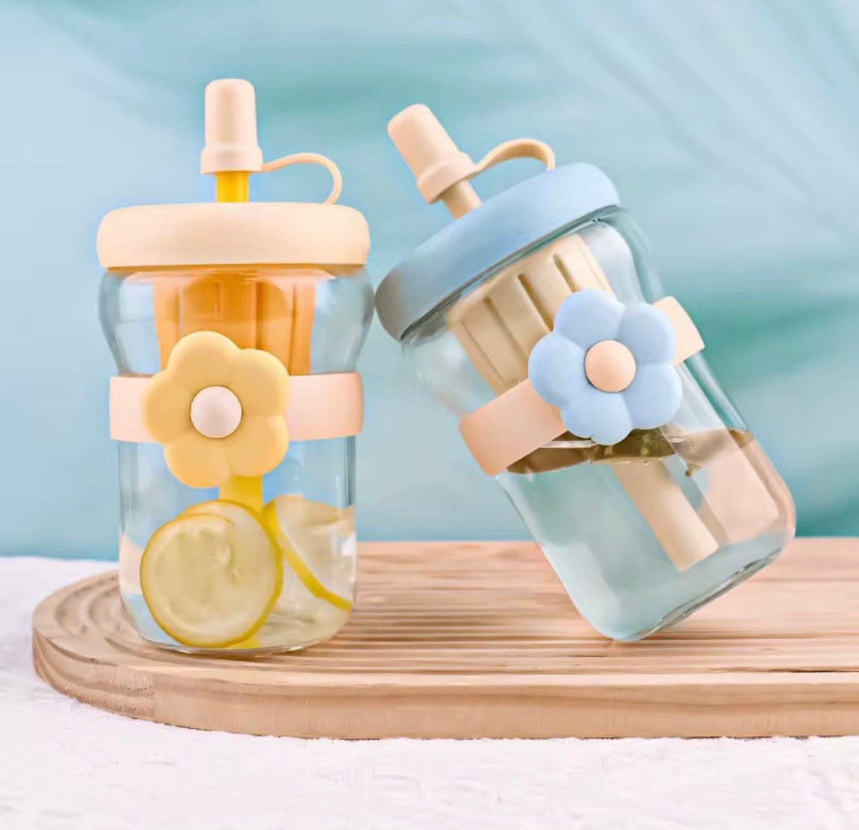 Double Bin Glass Tumbler with Separation Cup