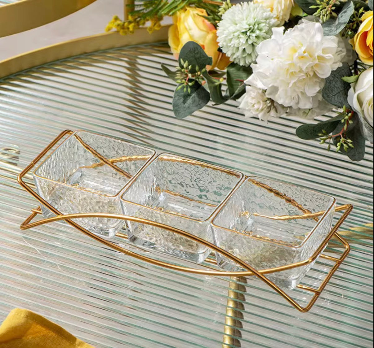 Crystal Glass Fruit Tray