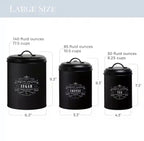 4 Set Metal Canisters Jar