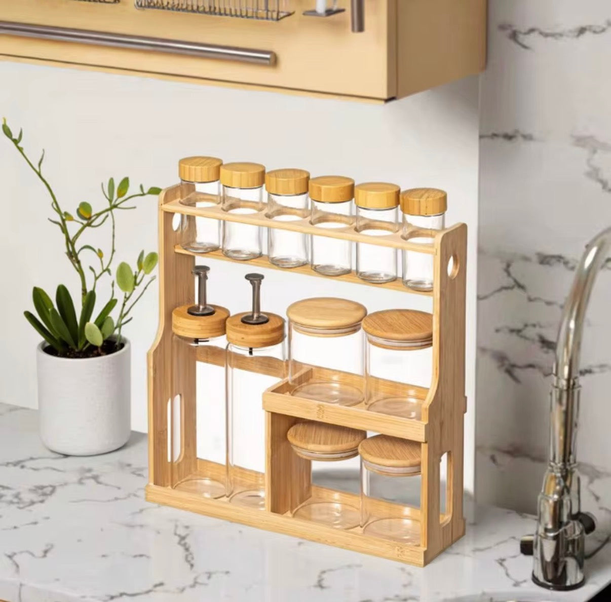 3-Tier Bamboo Spice Rack