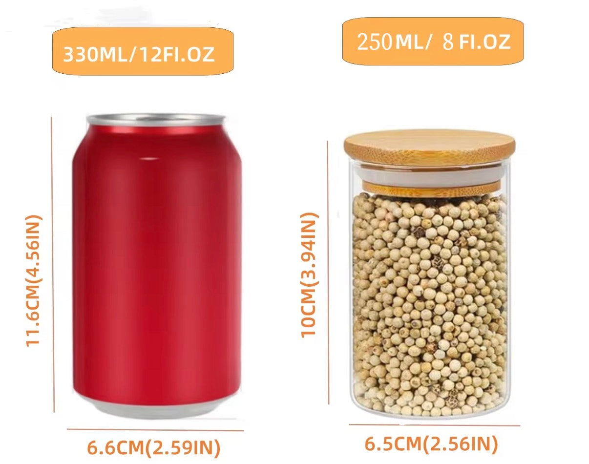 270 ML Glass Spice Jars with Bamboo Lids Supplementary