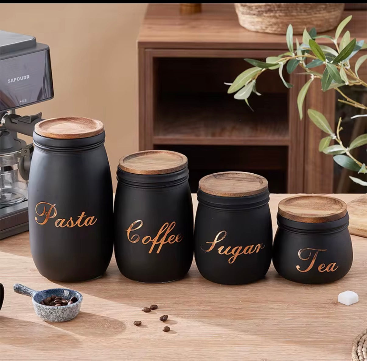 Kitchen Glass canister Set