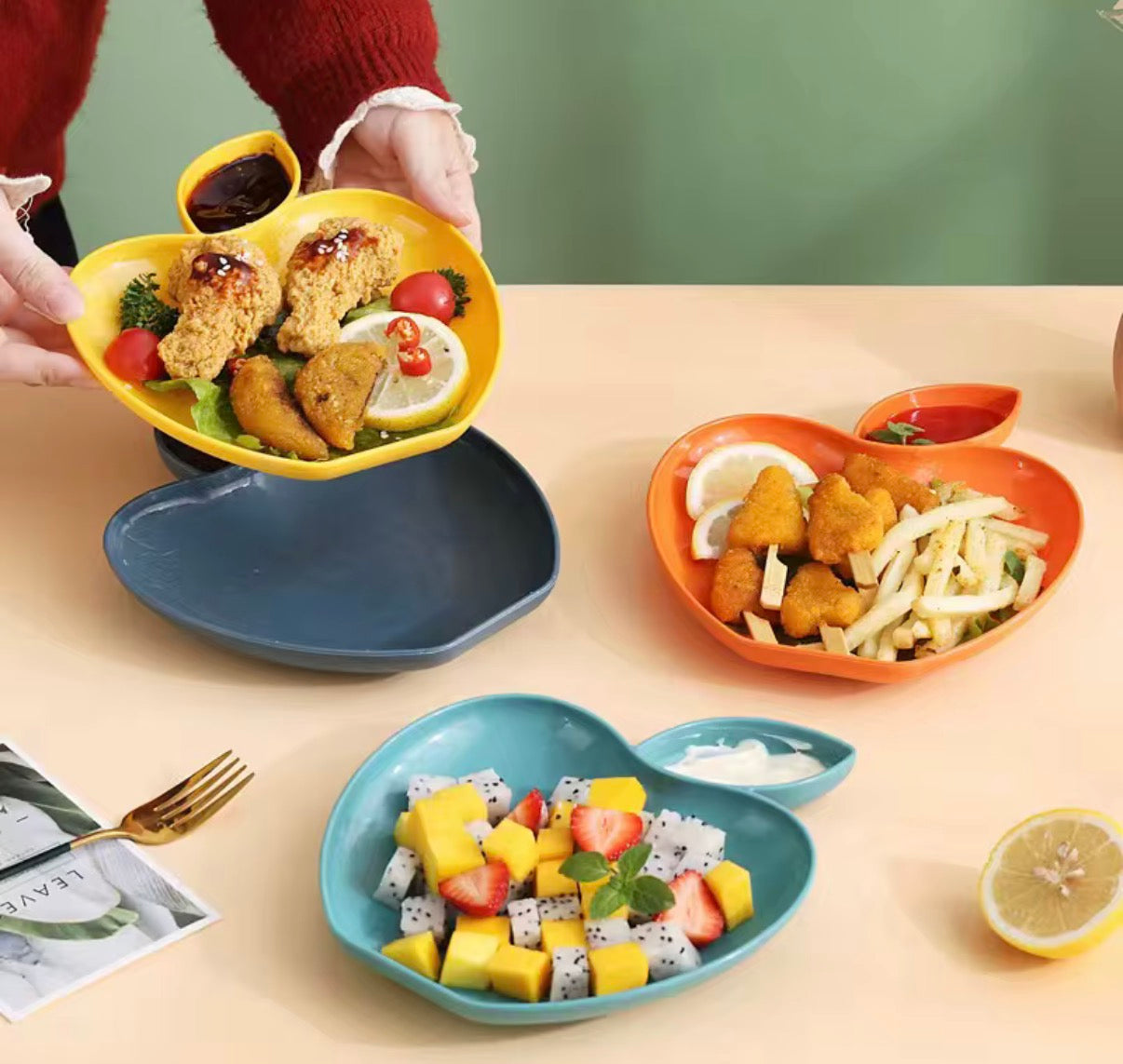 Apple Shape Fruit and  Food Tray