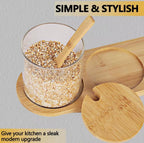 300ml Mason Jar Set with Bamboo Tray