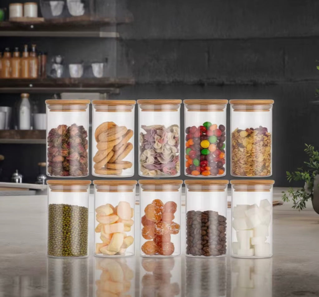270 ML Glass Spice Jars with Bamboo Lids Supplementary