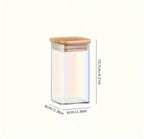 Modern 4-Pack 280ML Glass Pantry Storage Containers with Lids