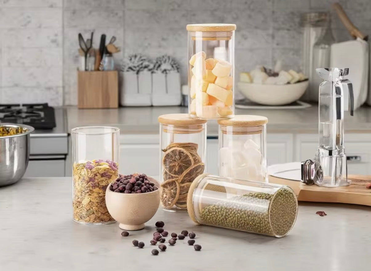 270 ML Glass Spice Jars with Bamboo Lids Supplementary