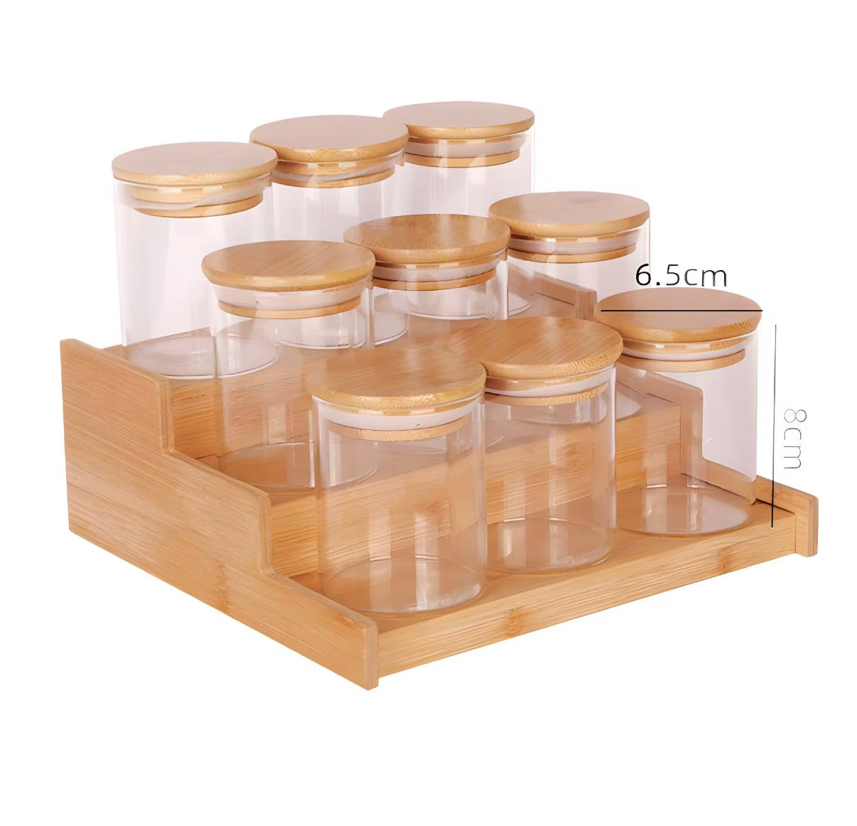 270 ML Glass Spice Jars with Bamboo Lids Supplementary