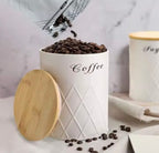 3 Kitchen Canisters Set with Bamboo Lid