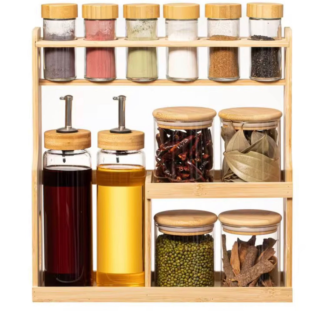 3-Tier Bamboo Spice Rack