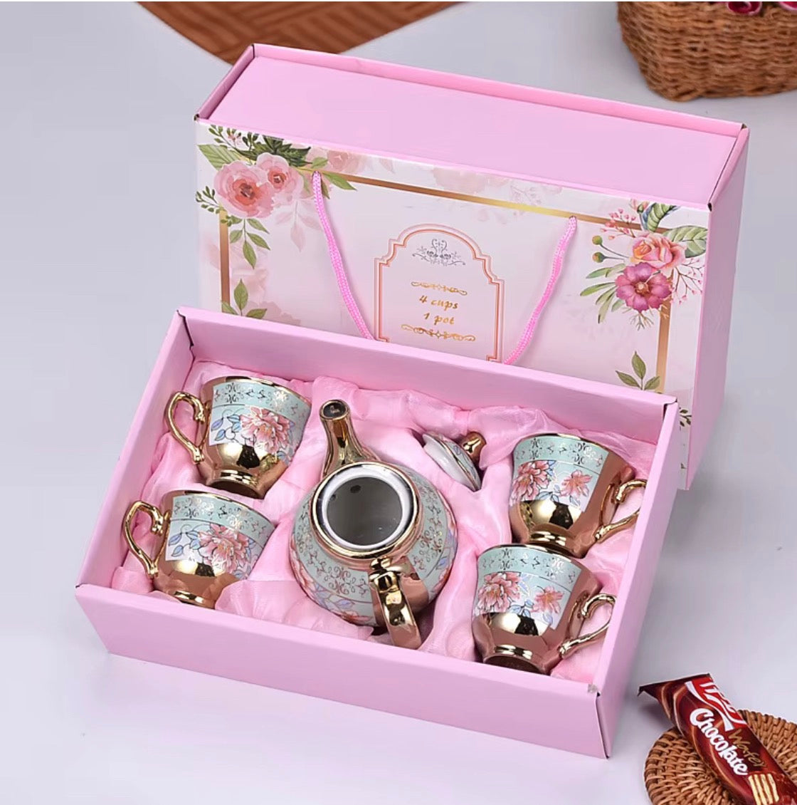 Bone china Tea Kettle Set