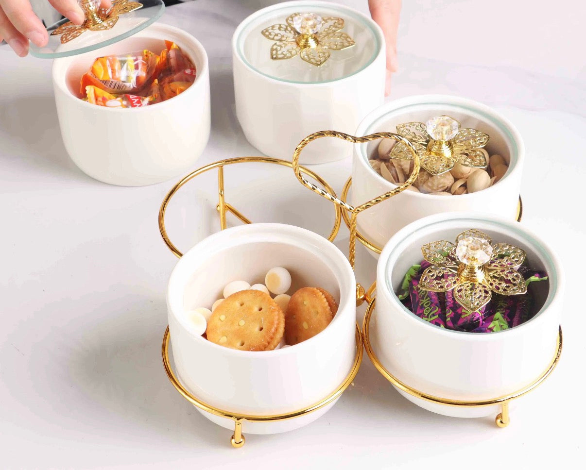 4 Bowl Dried Fruit Tray