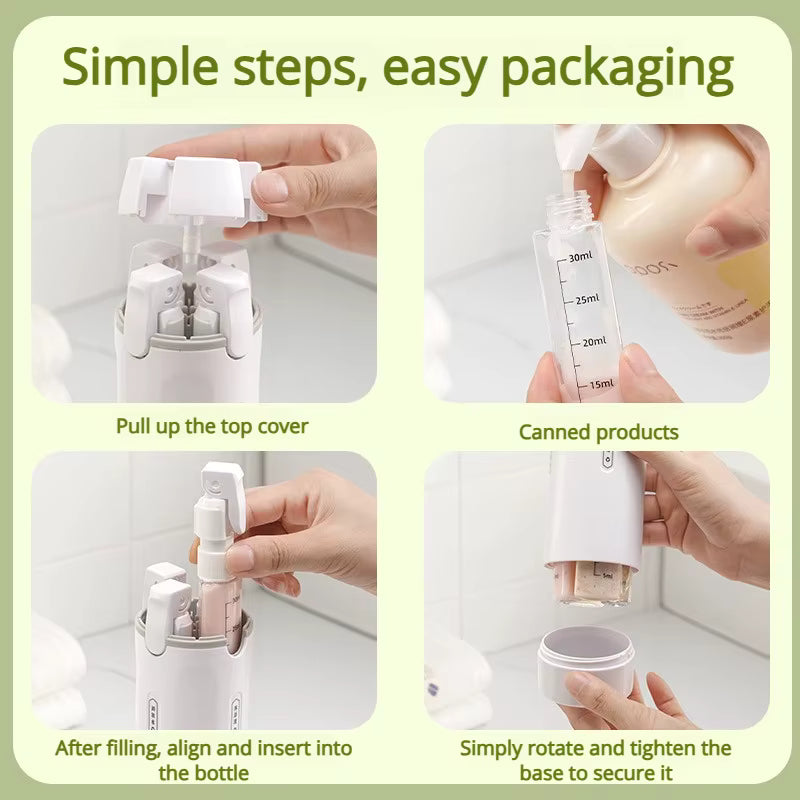 4-in-1 Sustainable Plastic Travel Refillable