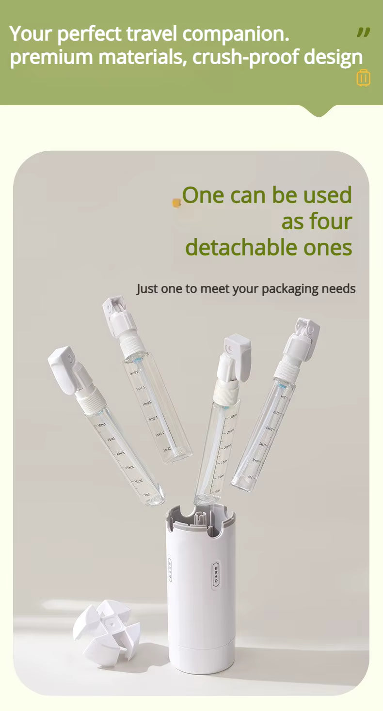 4-in-1 Sustainable Plastic Travel Refillable