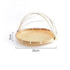 Bamboo Basket With Attached Net