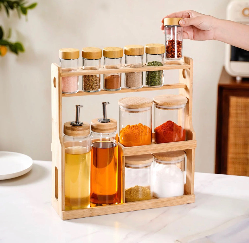 3-Tier Bamboo Spice Rack