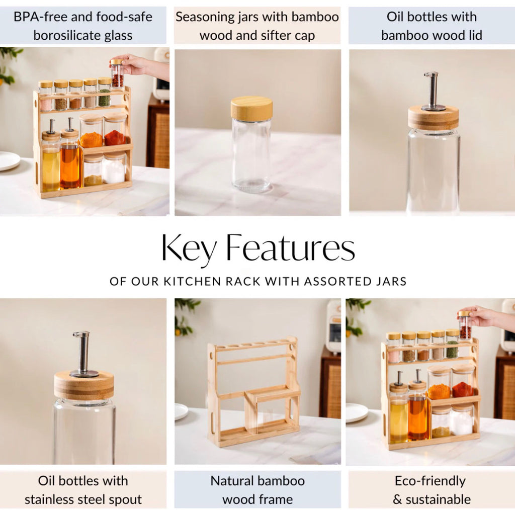 3-Tier Bamboo Spice Rack