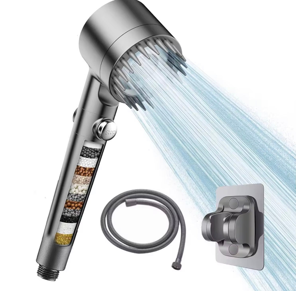3-Mode Filtered Shower Head with Switch
