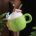 Cute Green Coconut Mug Cup